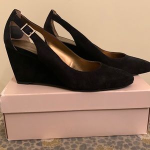 BCBGeneration Women’s Black Suede Wedges